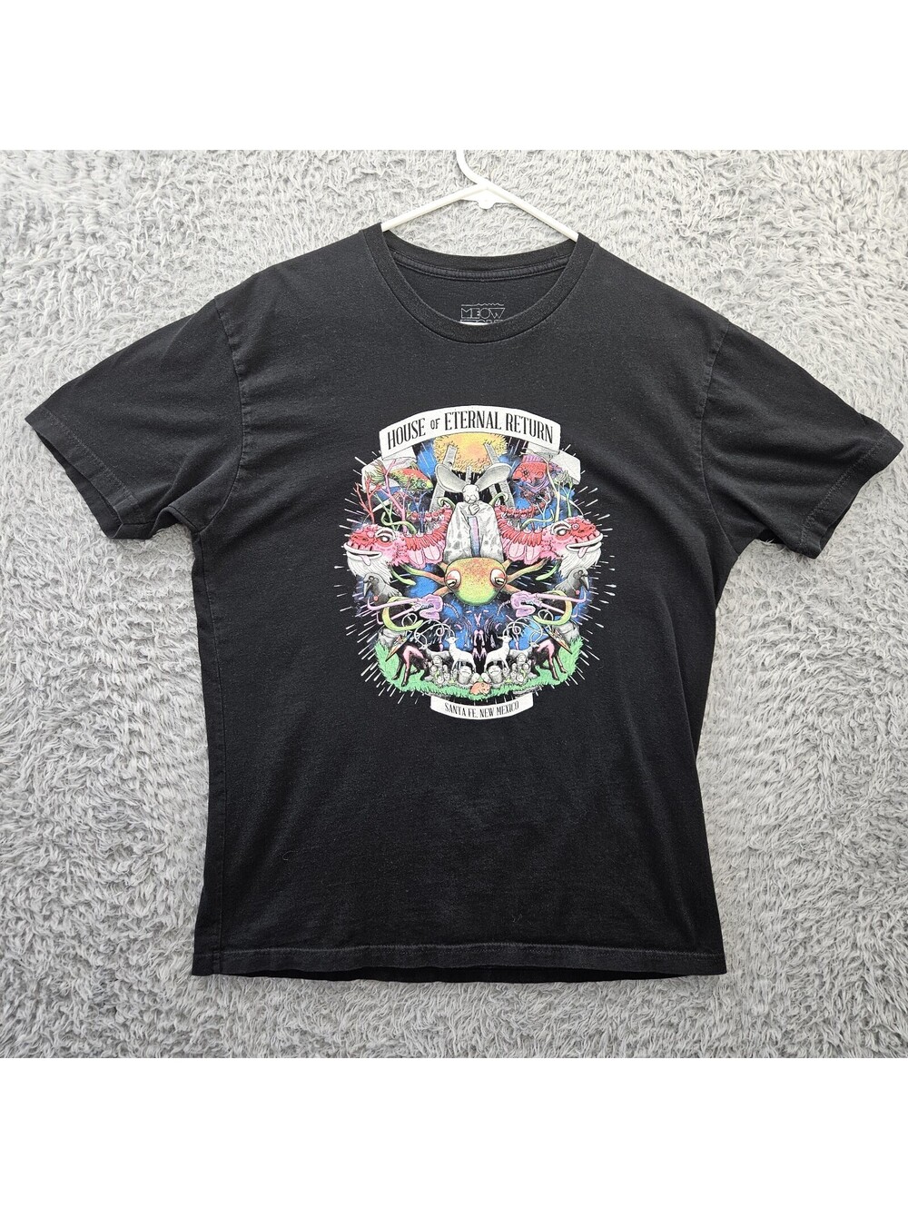 MEOW WOLF T Shirt Large Black Cotton House of Eternal Return Santa Fe NM